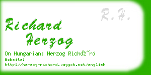 richard herzog business card